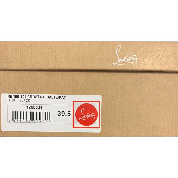 Christian Louboutin NIB Renee Glitter 100 Black Ankle Strap Heels Sandals 39.5 - Picture 6 of 7